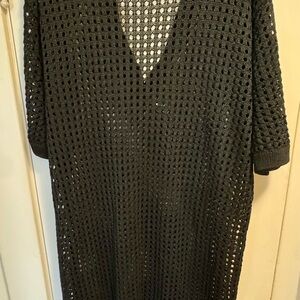H&M Black Crochet Maxi Dress